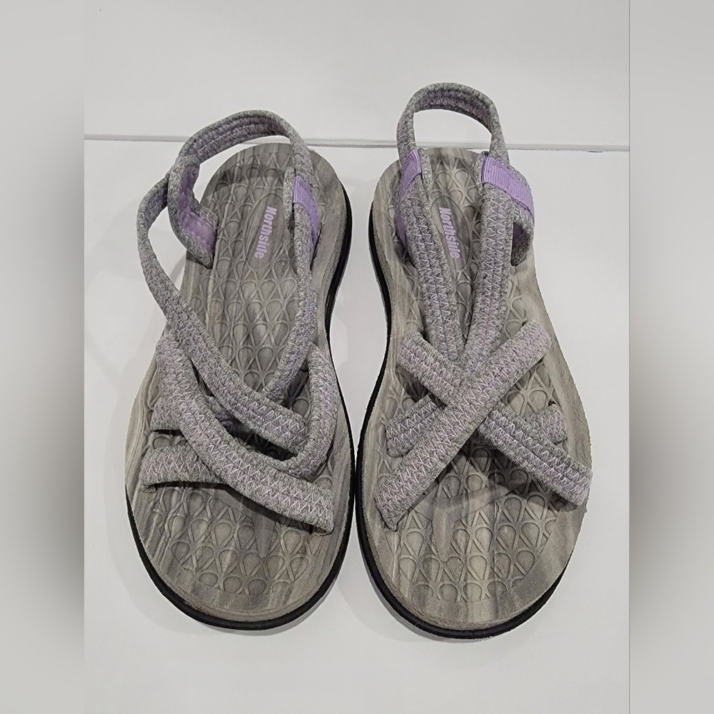 Kids's Gray & Lavender Northside Comfort Sandals